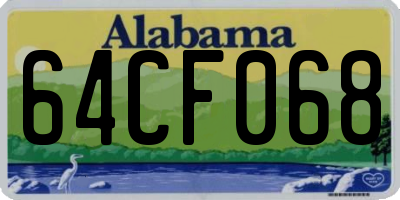 AL license plate 64CF068