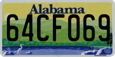 AL license plate 64CF069