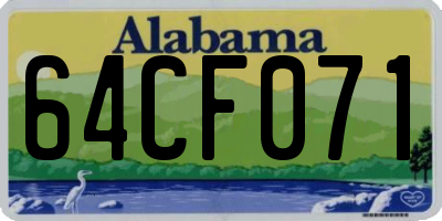 AL license plate 64CF071