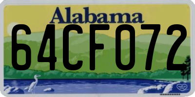 AL license plate 64CF072