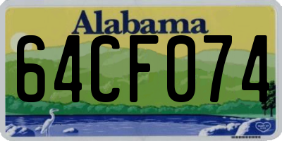 AL license plate 64CF074