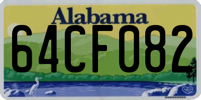 AL license plate 64CF082
