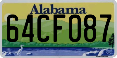 AL license plate 64CF087