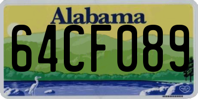 AL license plate 64CF089
