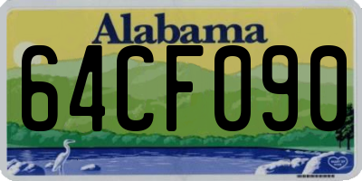 AL license plate 64CF090