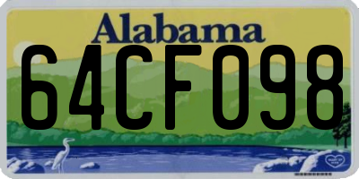 AL license plate 64CF098