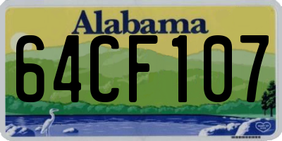 AL license plate 64CF107