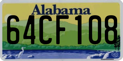 AL license plate 64CF108