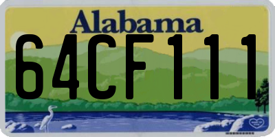 AL license plate 64CF111