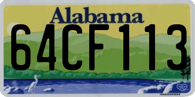 AL license plate 64CF113