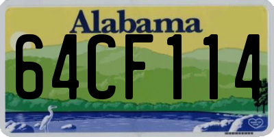 AL license plate 64CF114