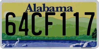 AL license plate 64CF117