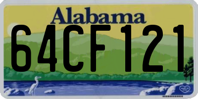 AL license plate 64CF121