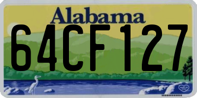 AL license plate 64CF127
