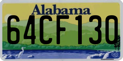 AL license plate 64CF130
