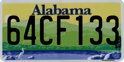 AL license plate 64CF133