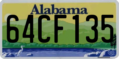 AL license plate 64CF135