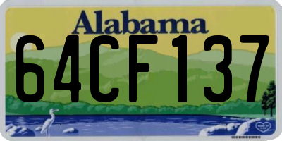 AL license plate 64CF137