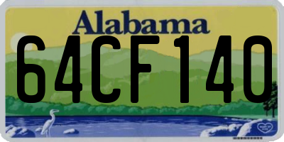 AL license plate 64CF140