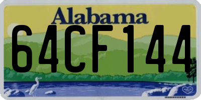 AL license plate 64CF144