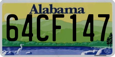 AL license plate 64CF147