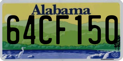 AL license plate 64CF150