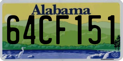 AL license plate 64CF151