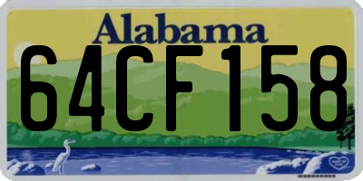 AL license plate 64CF158