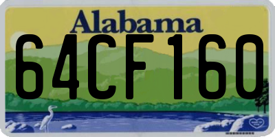 AL license plate 64CF160