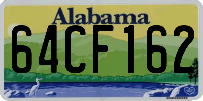 AL license plate 64CF162