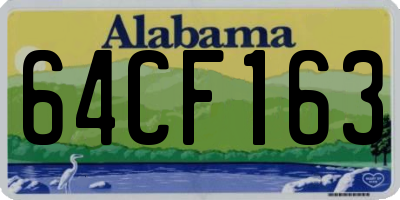 AL license plate 64CF163