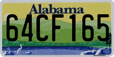 AL license plate 64CF165