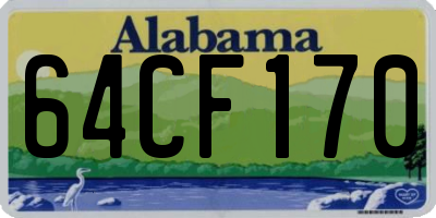 AL license plate 64CF170