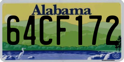 AL license plate 64CF172