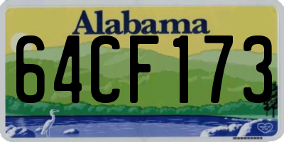 AL license plate 64CF173