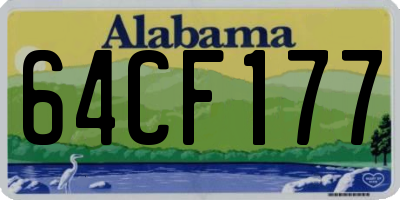 AL license plate 64CF177
