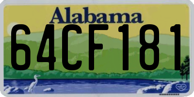 AL license plate 64CF181