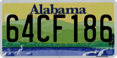 AL license plate 64CF186