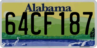 AL license plate 64CF187