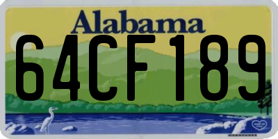 AL license plate 64CF189