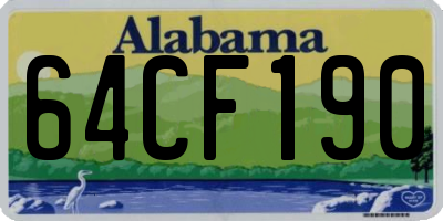 AL license plate 64CF190