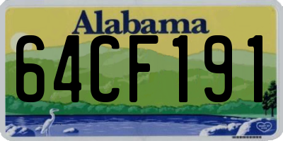AL license plate 64CF191