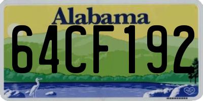 AL license plate 64CF192