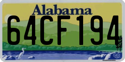 AL license plate 64CF194