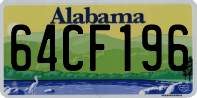 AL license plate 64CF196