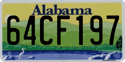 AL license plate 64CF197