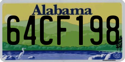 AL license plate 64CF198