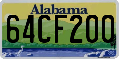 AL license plate 64CF200