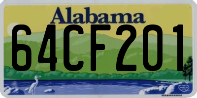 AL license plate 64CF201
