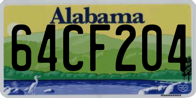 AL license plate 64CF204
